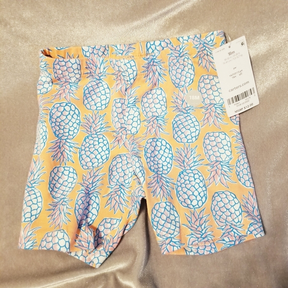 Carters Toddler Girls Summer Pineapple Shorts & Tank Top Set NWT 18M - Picture 4 of 4